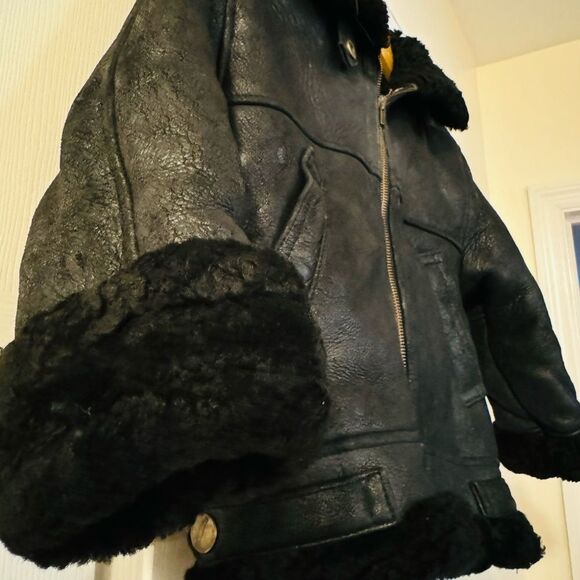 DAVOUCCI vintage leather & suede black coat measurements in pictures-No Size - Picture 4 of 13